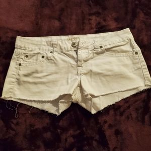 White Jean Shorts
